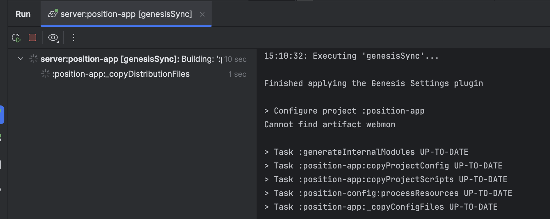 genesisSync gradle task