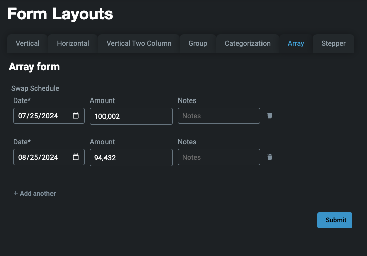 Form with array