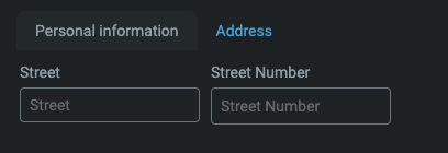 Form with category address