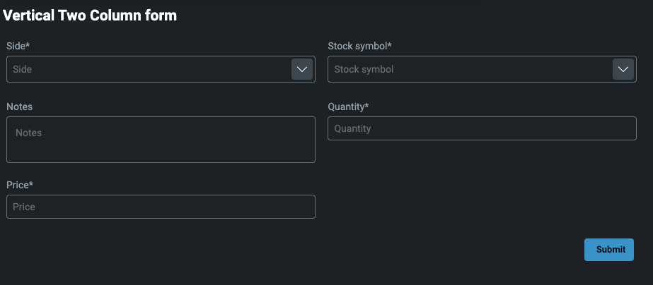 Layout Vertical Two Columns